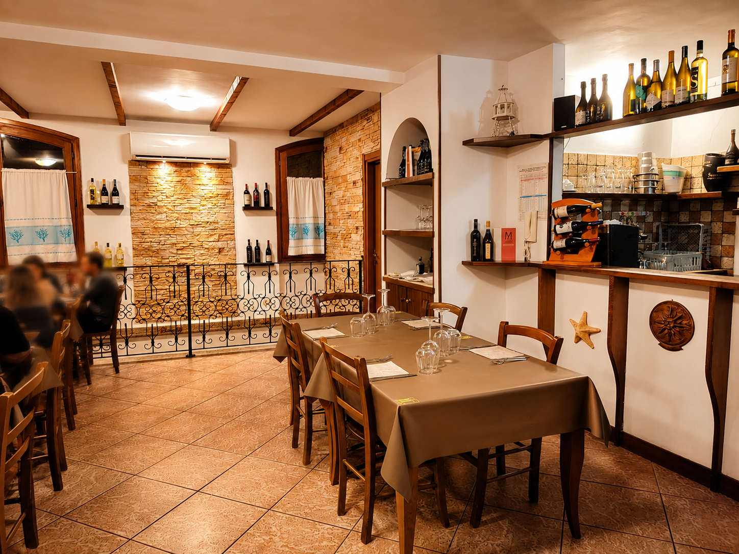 Sala interna del Ristorante Il Mare